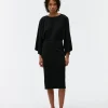 Boat-Neck Midi Dress