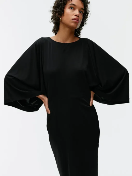 Boat-Neck Midi Dress