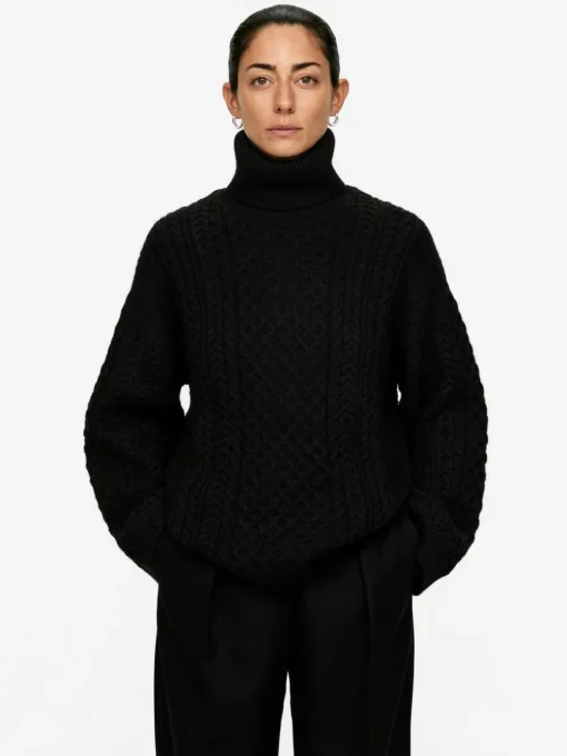Cable-Knit Wool Jumper