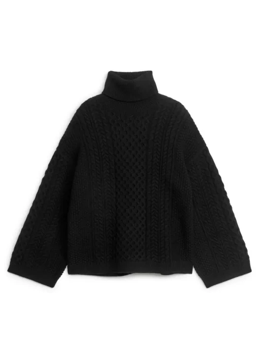 Cable-Knit Wool Jumper