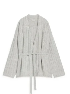 Cashmere-Wool Belted Cardigan