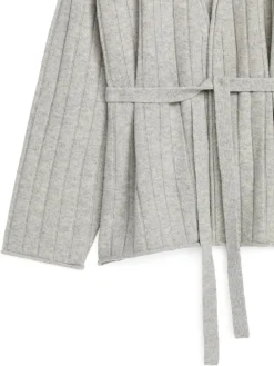 Cashmere-Wool Belted Cardigan