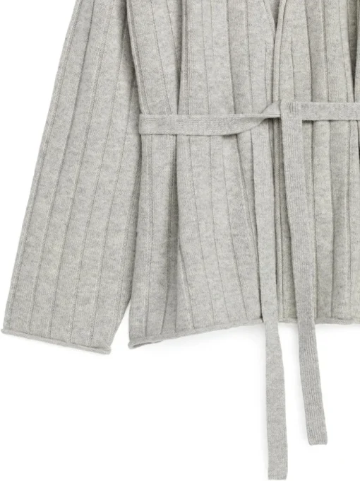 Cashmere-Wool Belted Cardigan