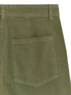 Cropped Cotton Linen Chinos