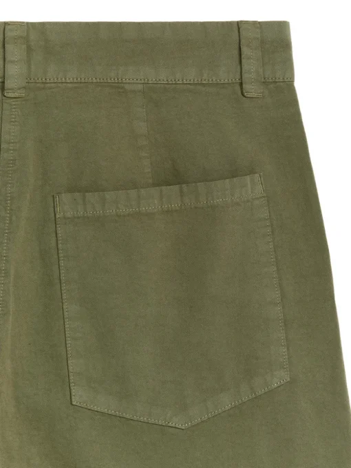 Cropped Cotton Linen Chinos