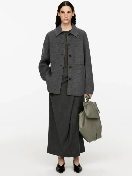 Double-Face Wool-Blend Shirt