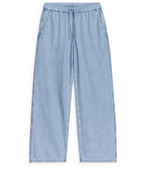 Drawstring Denim Trousers