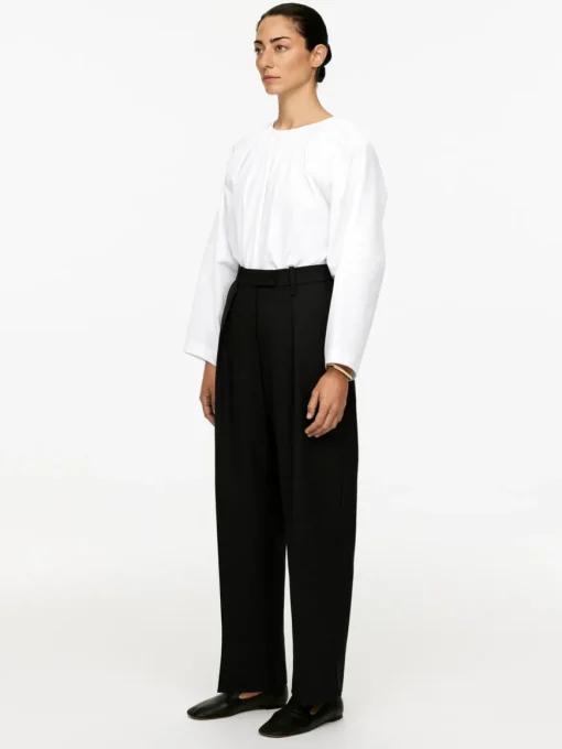 High-Waist Pleated Trousers
