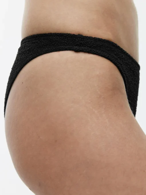 High-Waist Textured Bikini Briefs
