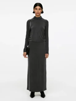Long Cupro Skirt