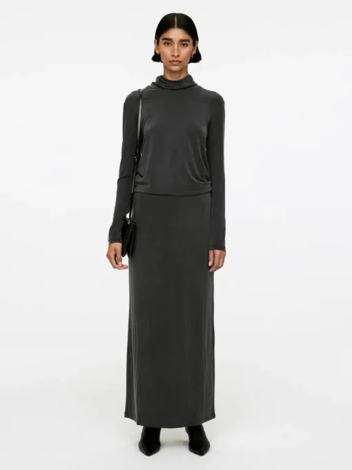 Long Cupro Skirt