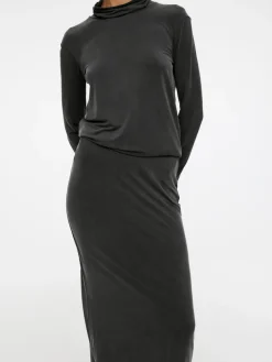 Long Cupro Skirt
