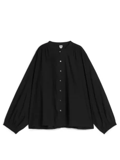 Loose Button-Up Blouse