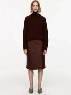 Midi Leather Skirt