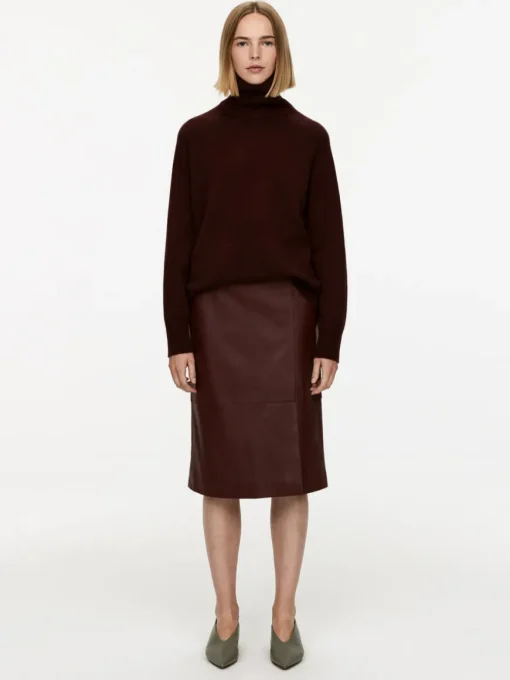 Midi Leather Skirt