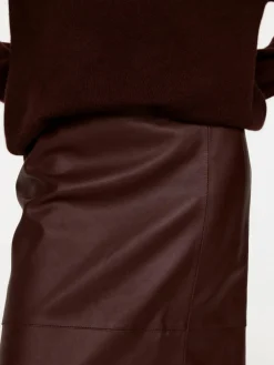Midi Leather Skirt