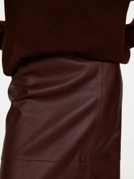 Midi Leather Skirt