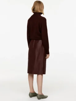 Midi Leather Skirt