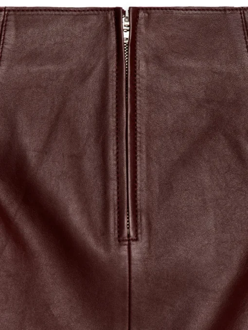 Midi Leather Skirt