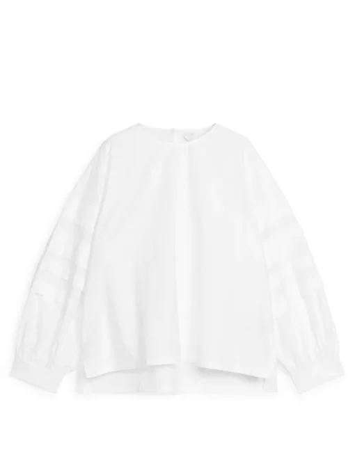 Pleat-Detail Blouse
