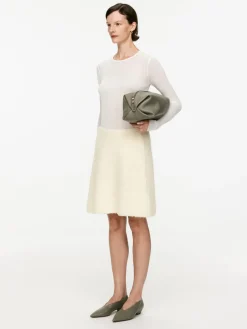 Reverse-Knit Mini Skirt