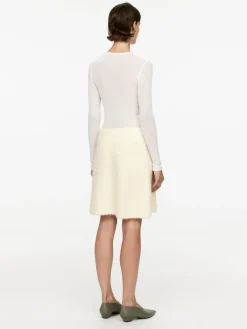 Reverse-Knit Mini Skirt