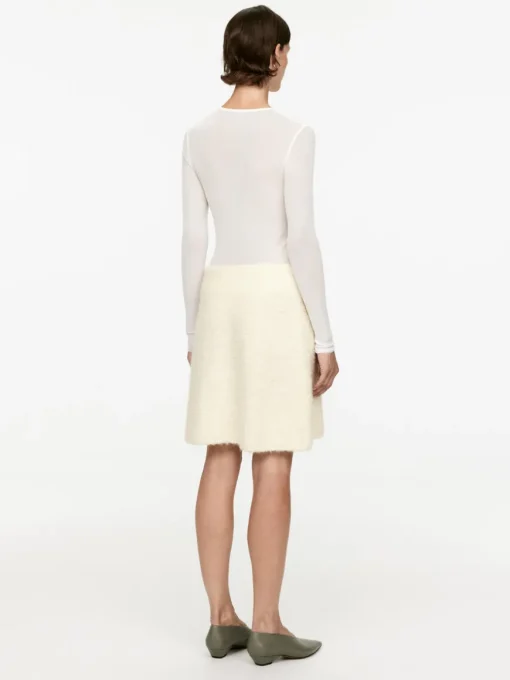 Reverse-Knit Mini Skirt