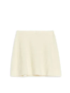 Reverse-Knit Mini Skirt
