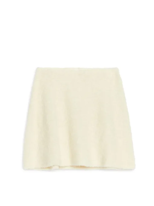 Reverse-Knit Mini Skirt