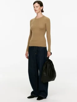 Rib-Knit Merino Top