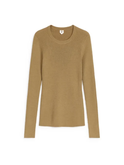 Rib-Knit Merino Top