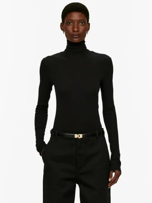 Roll-Neck Cotton Top