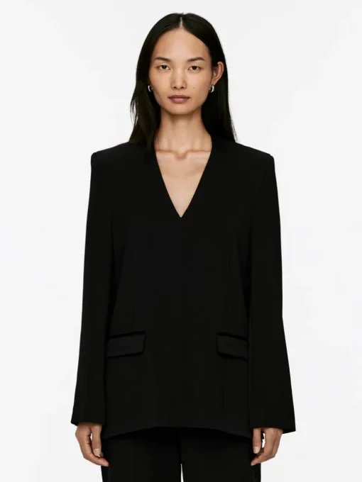 V-Neck Blazer Top