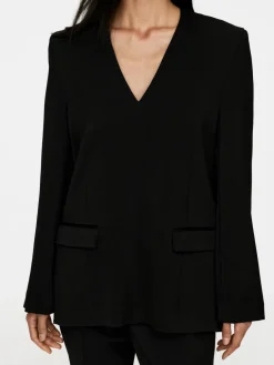 V-Neck Blazer Top